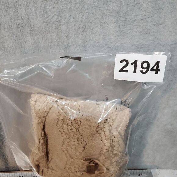 BKE Tops Womens Small Beige Blouse Nylon Blend Textured Lace Layering Scoop Neck - Picture 9 of 9